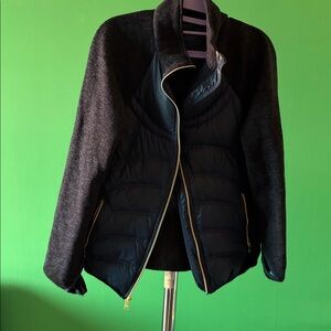 London Fog Blue and Dark Gray Puffer Jacket